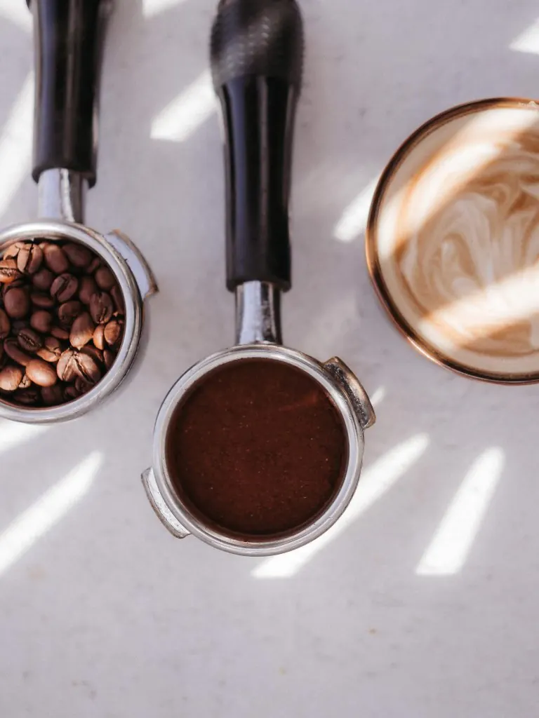 Espresso being pulled at the El Cafecito bar